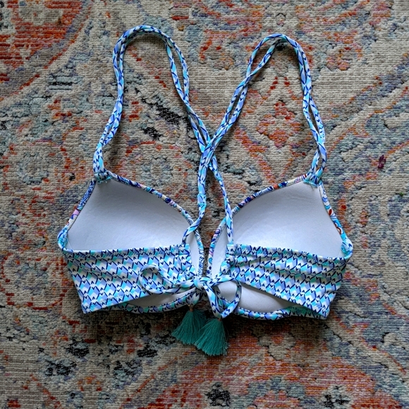 Victorias Secret Multi-Pattern Halter Underwire Tie Bathing Suit Top - Picture 2 of 4